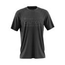 BANG JUICE T-Shirt Black Print Caution Stripes Merchandise