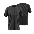 BANG JUICET-Shirt Black Print Caution Stripes Merchandise